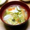 あ～ちゃんさ～ちゃん's cooksnap of when they made 白菜の味噌汁.
