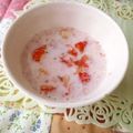 あーもこ's cooksnap of when they made 簡単☆はちみつイチゴミルク.
