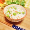 kumi0901's cooksnap of when they made 簡単☆枝豆&にんじんご飯.