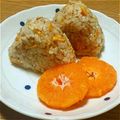 京ん家's cooksnap of when they made 爽やか♪みかんの皮を食べるおむすび.