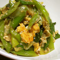 野菜のはたけ's cooksnap of when they made 小松菜とネギのたまご炒め♪.