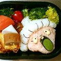 yu☆kaho's cooksnap of when they made 妖怪ウォッチ キャラ弁 ばくろばあ.