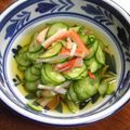野菜のはたけ's cooksnap of when they made すし酢+酢醤油♥きゅうりとワカメの酢の物.