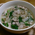 sakichi☆'s cooksnap of when they made 大根にら豚肉の中華スープ.