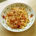 いぬっちゃん's cooksnap of when they made 卵無し☆辛党のなんちゃってカルボうどん.