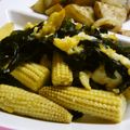 maruru-nn's cooksnap of when they made ベビーコーンとわかめと玉子の炒めもの.