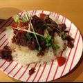 ナチュリラ's cooksnap of when they made 甘辛★トマトとアボカドのステーキ丼.