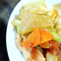 Mau☆cafe's cooksnap of when they made 鶏肉と大根のガリバタ煮.