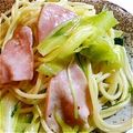 えぴたま's cooksnap of when they made 水菜とハムのパスタ☆包丁要らず.