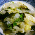 ばるさもす's cooksnap of when they made 白菜とわかめの煮びたし✿.