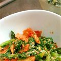 ゆかみお's cooksnap of when they made 簡単で美味しい！小松菜の胡麻キムチマヨ.