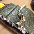 伊和璃's cooksnap of when they made 安上がりな天むす風【おにぎらず】.