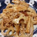 ayaakari's cooksnap of when they made レンコンとエリンギの甘辛炒め煮.