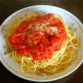 skyward1's cooksnap of when they made 簡単ツナ缶トマト缶スパゲティ.