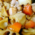 金時ちゃん's cooksnap of when they made 鶏もも肉とれんこんと人参の炒め物.