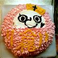 ひとのななちゃん's cooksnap of when they made 入学＊ダルマ立体ケーキ＊当選祝い.