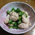 きみ子's cooksnap of when they made 鶏ささみとオクラの☆簡単酢味噌和え♪♪.