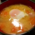 まっゆん's cooksnap of when they made もやし･玉葱･人参･落とし卵の味噌汁♪.