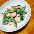 いじゅむ's cooksnap of when they made エビとスナップエンドウのスイチリマヨ和え.