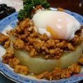 NODY's cooksnap of when they made はなびし草の大根の肉味噌かけ～半熟卵つき～.