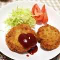 コハダちゃん's cooksnap of when they made 鶏としめじのメンチカツ♪.