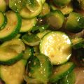 aFalcons's cooksnap of when they made 芽キャベツとズッキーニのナムル.