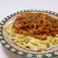 赤い電話's cooksnap of when they made 挽き肉たっぷりミートソース.