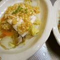 kana叶's cooksnap of when they made タラと白菜のフライパン蒸し ネギ油ダレ.