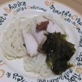 きらり流れ星's cooksnap of when they made スモークチキンのせ☆梅そうめん.