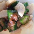 ちかcooking's cooksnap of when they made オクラと長芋の梅酢和え.