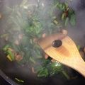 みやはな's cooksnap of when they made ほうれん草、カリカリ　ベーコンとニンニク.