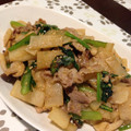 ellijam's cooksnap of when they made 小松菜大量消費！大根と豚肉との味噌炒め.