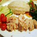 harumaryo's cooksnap of when they made 炊飯器で簡単♪海南鶏飯（蒸し鶏ご飯）.