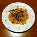 ゆりーる's cooksnap of when they made 豚肉と長ねぎのパスタ♪ゆずポン酢風味.