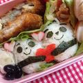 たにたーに's cooksnap of when they made キャラ弁♪パンダ♪バレンタイン♪.