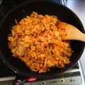 kumapipipi's cooksnap of when they made こくうま！納豆キムチ炒飯.