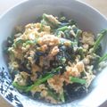 るうママk's cooksnap of when they made 簡単小鉢♪ほうれん草と卵の炒めもの.