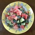 早起きまま's cooksnap of when they made 超簡単！トマトときゅうりのキューブサラダ.
