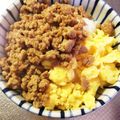 もがぺぺぴ's cooksnap of when they made 簡単！うますぎ★2色のそぼろご飯★.