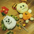 ｡｡トム☆'s cooksnap of when they made うーたん　ワンワン　誕生日プレート♪.