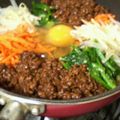 柚姫子's cooksnap of when they made アッという間に肉味噌丼～ビビンバ風～.
