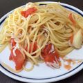 aikururin's cooksnap of when they made 残り物でパパッと！トマト&しらすのパスタ.