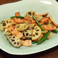 symnom's cooksnap of when they made ピリ辛！にんにくの芽と蓮根の塩きんぴら.