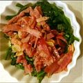 pitekusu's cooksnap of when they made ほうれん草、カリカリ　ベーコンとニンニク.