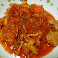 ♡ひぃちゃむ♡'s cooksnap of when they made ＊鶏ときのこのトマト煮込み＊.