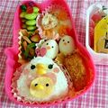 ako★ako's cooksnap of when they made キャラ弁＊にわとり親子♡簡単おにぎり.