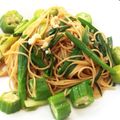 pattiet's cooksnap of when they made オクラと葱のアーリオオーリオスパゲティ.