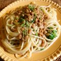 ★かすたねっと★'s cooksnap of when they made なめ茸と納豆のとろりんパスタ.