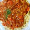 しゅうめいママ's cooksnap of when they made 簡単☆ミートソースパスタ.