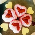 ち☆え's cooksnap of when they made ハートのウインナーおにぎり♪.